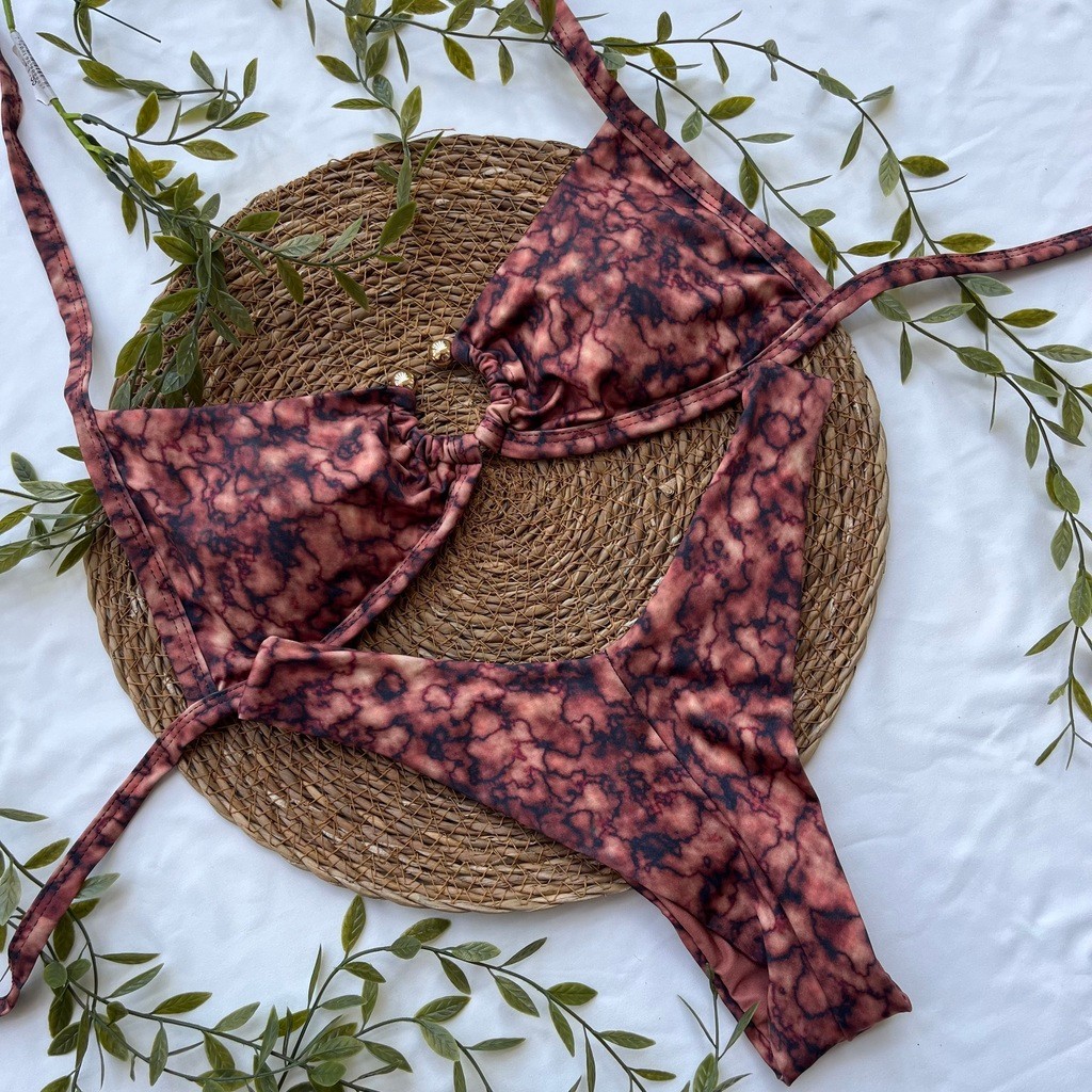 Biquíni Mármore Marrom Biquíni Mármore Marrom