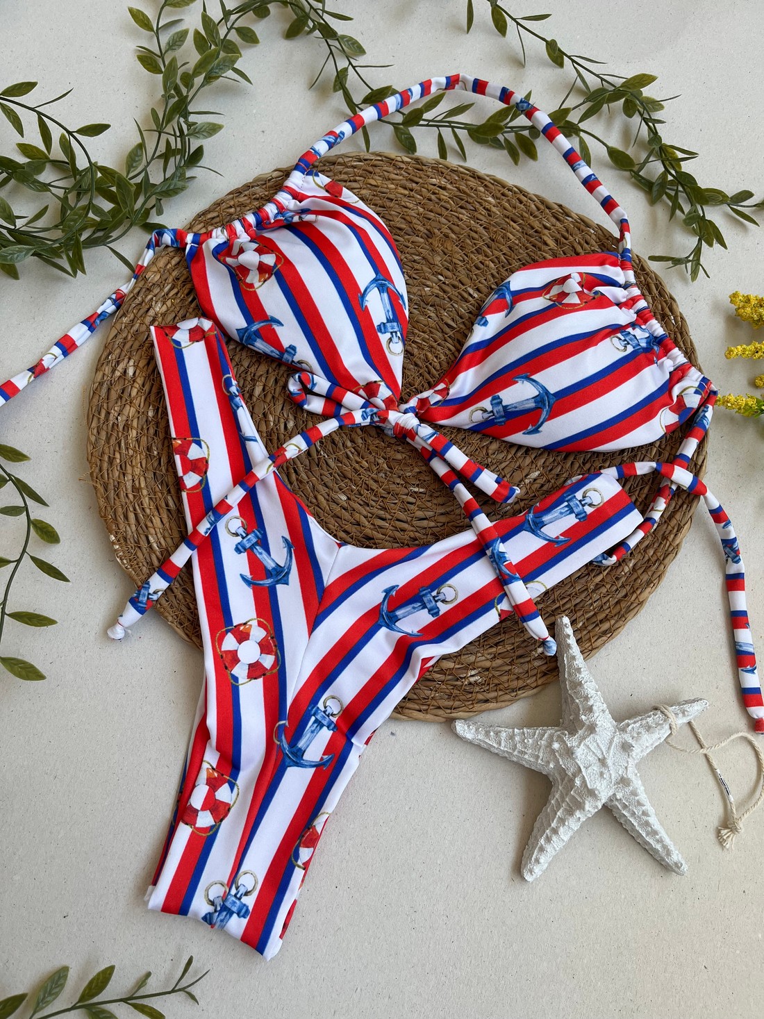 Biquíni Marinheiro Cortininha e Asa delta