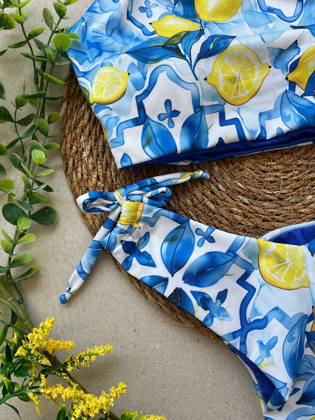 Biquíni Limões Top Ombro só Biquíni Limões Top Ombro só