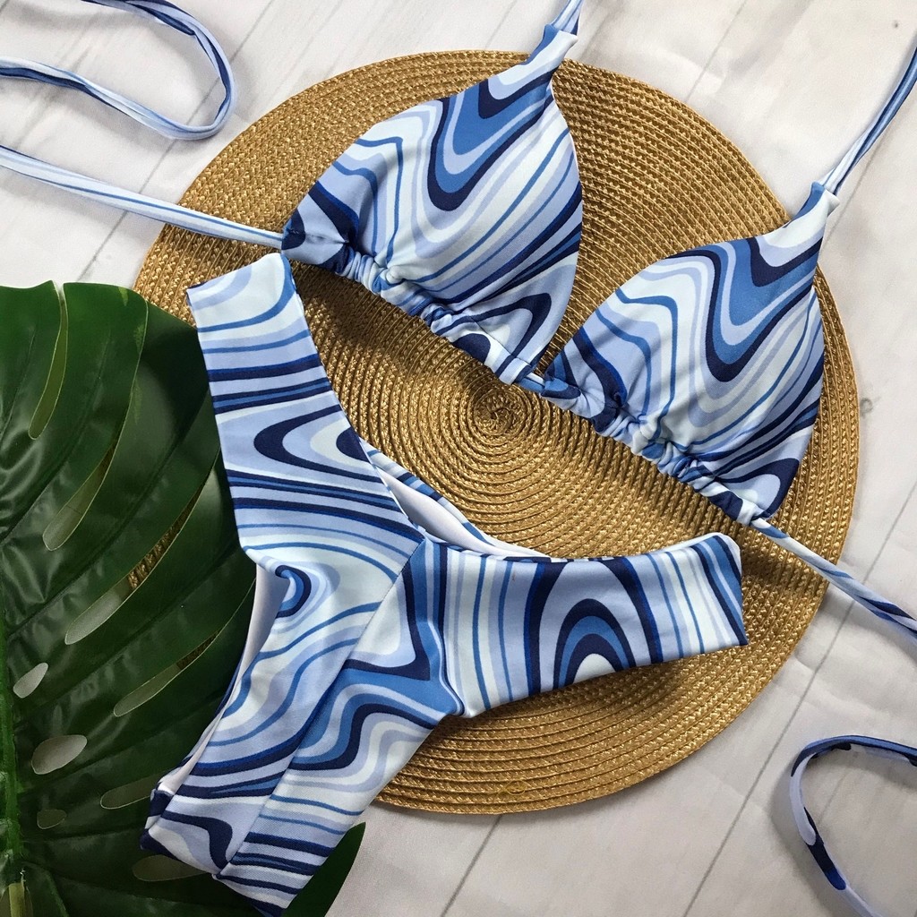 Biquíni Cortininha e Asa delta Psy Azul Biquíni Cortininha e Asa delta Psy Azul