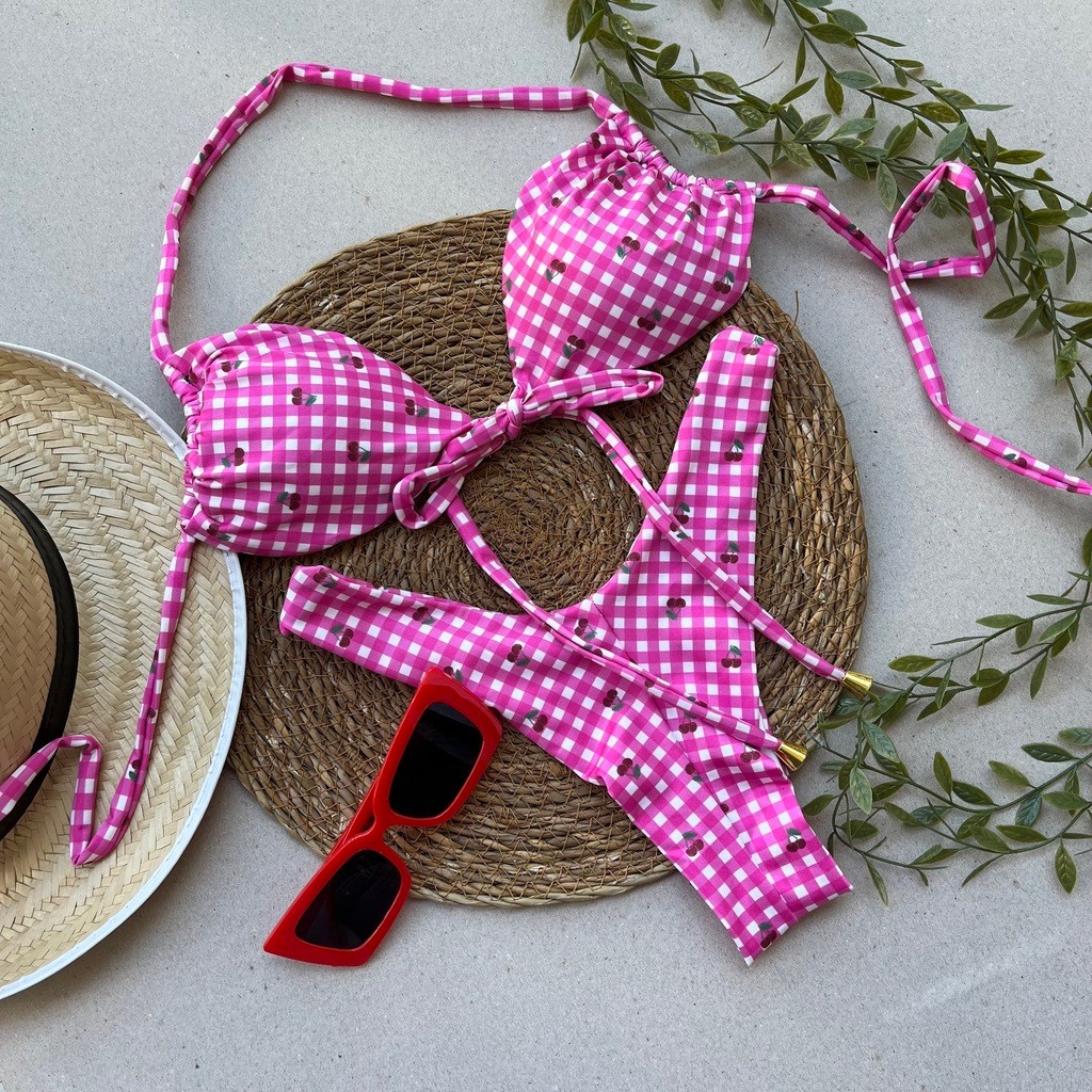 Biquíni Cortininha e Asa delta Cerejinha Biquíni Cortininha e Asa delta Cerejinha