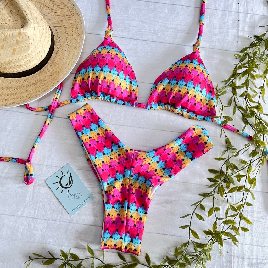Biquíni Cortininha e Asa Delta Maragogi - Crochê Biquíni Cortininha e Asa Delta Maragogi - Crochê