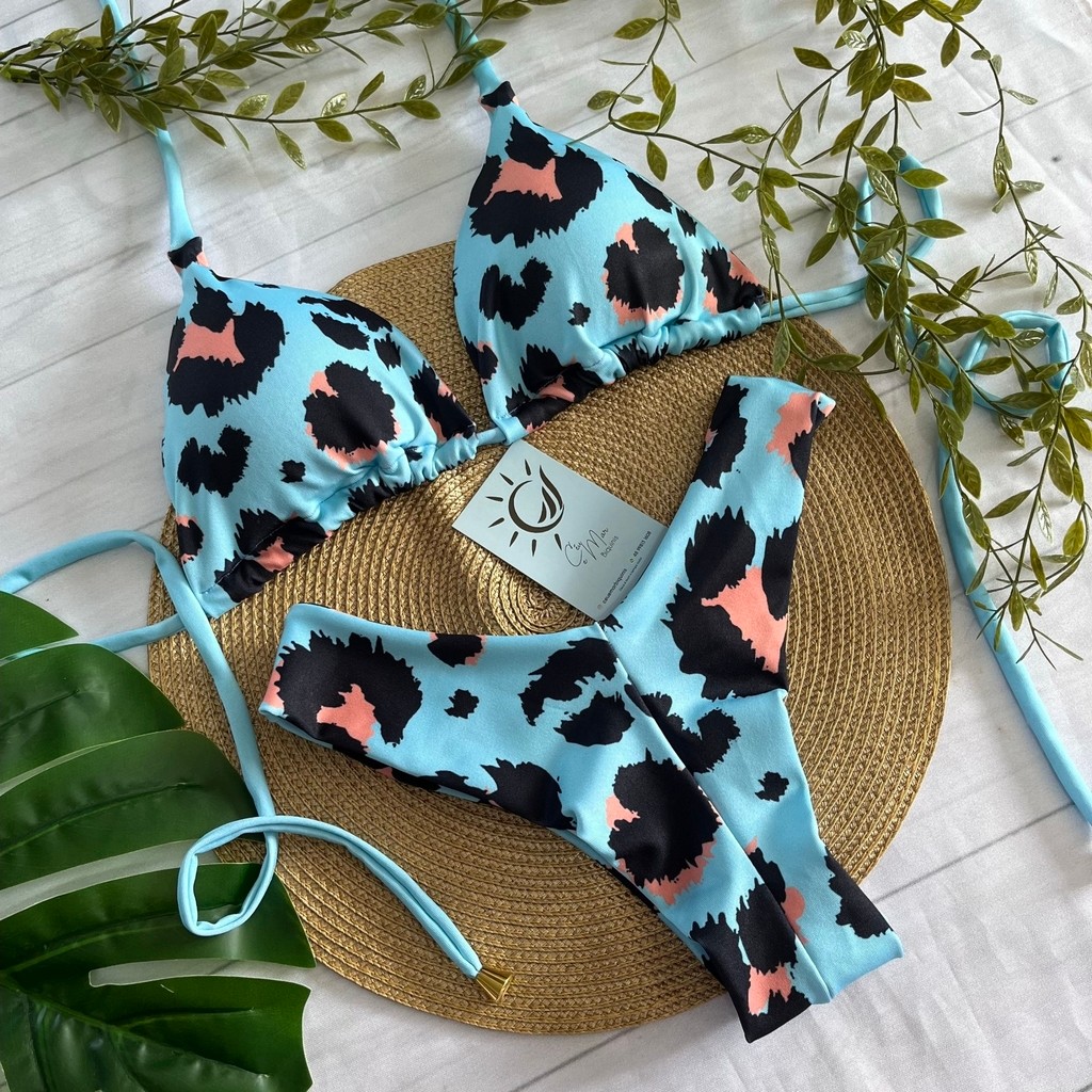 Biquíni Cortininha e Asa delta Onça Azul Biquíni Cortininha e Asa delta Onça Azul