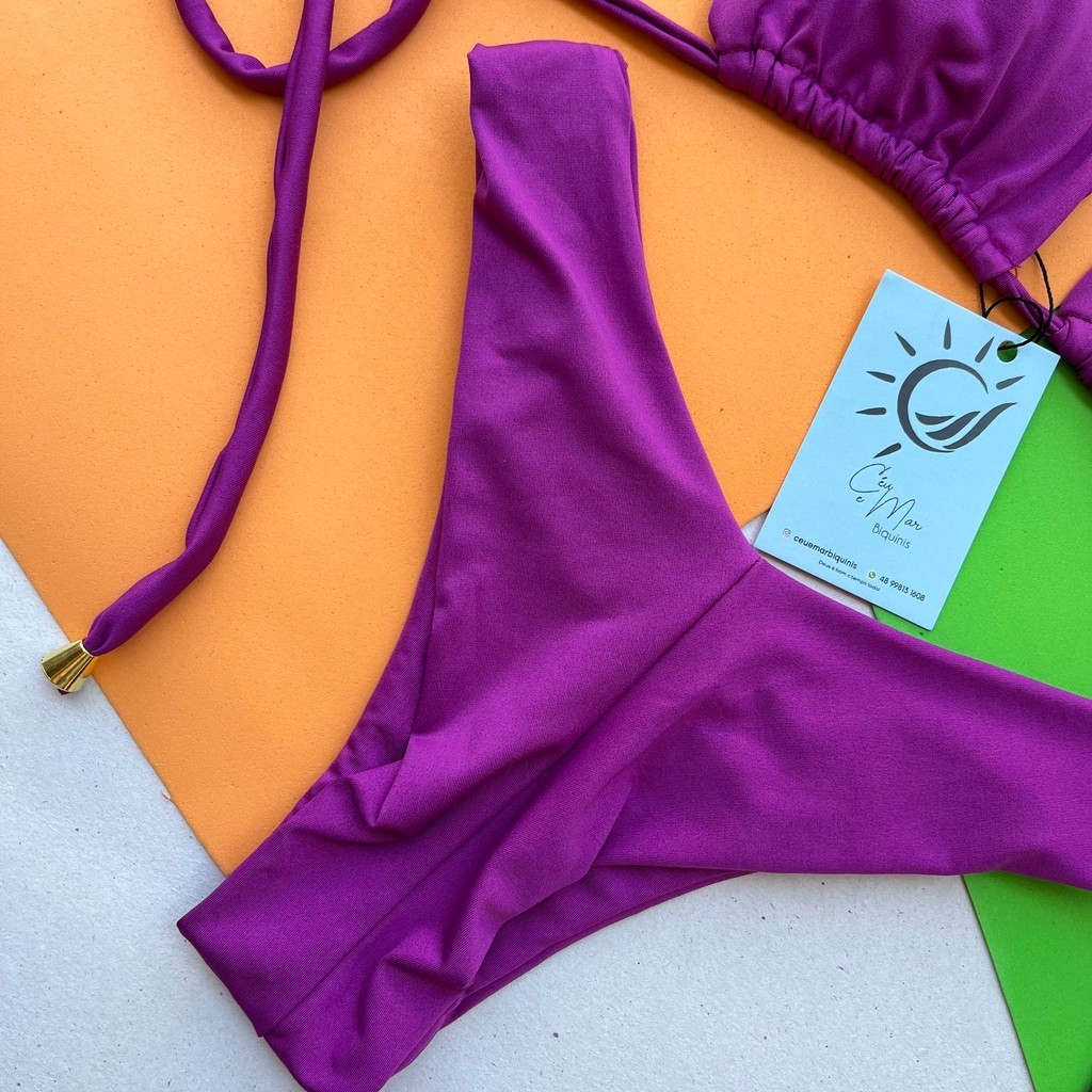 Biquíni Cortininha e Asa Delta Magenta Biquíni Cortininha e Asa Delta Magenta