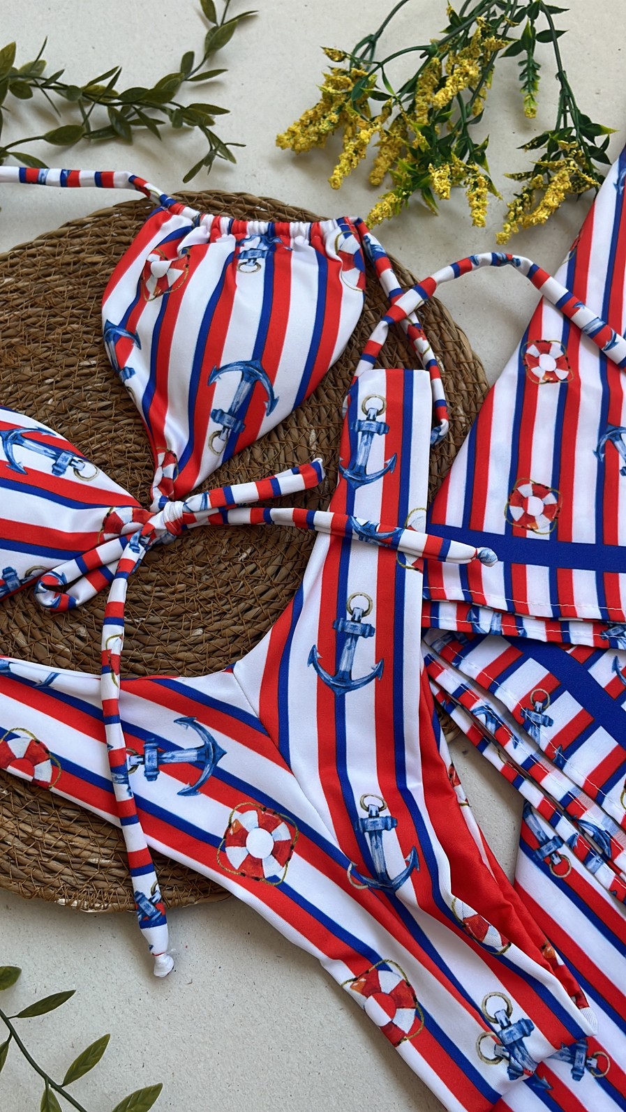 Biquíni Marinheiro Cortininha e Asa delta