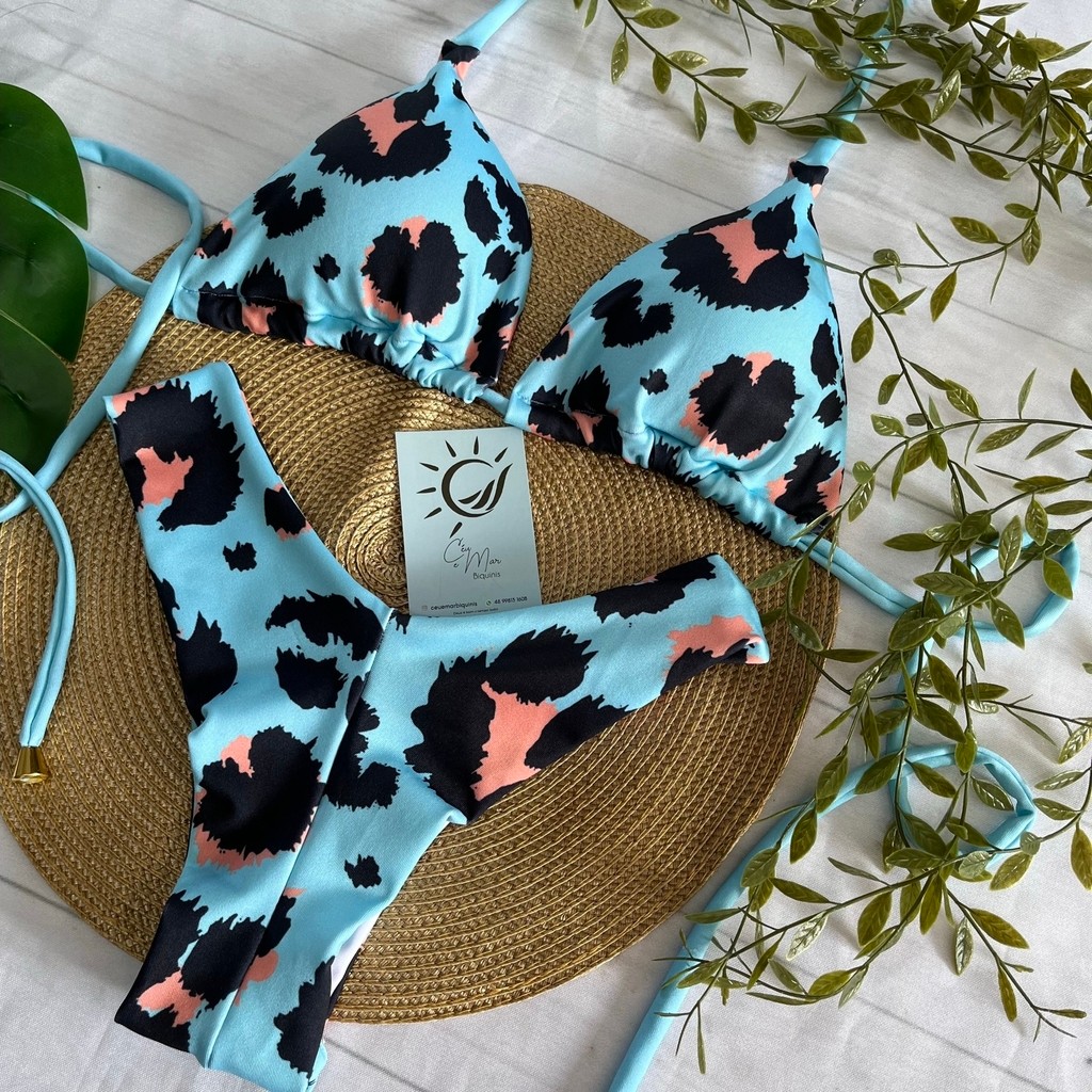 Biquíni Cortininha e Asa delta Onça Azul Biquíni Cortininha e Asa delta Onça Azul