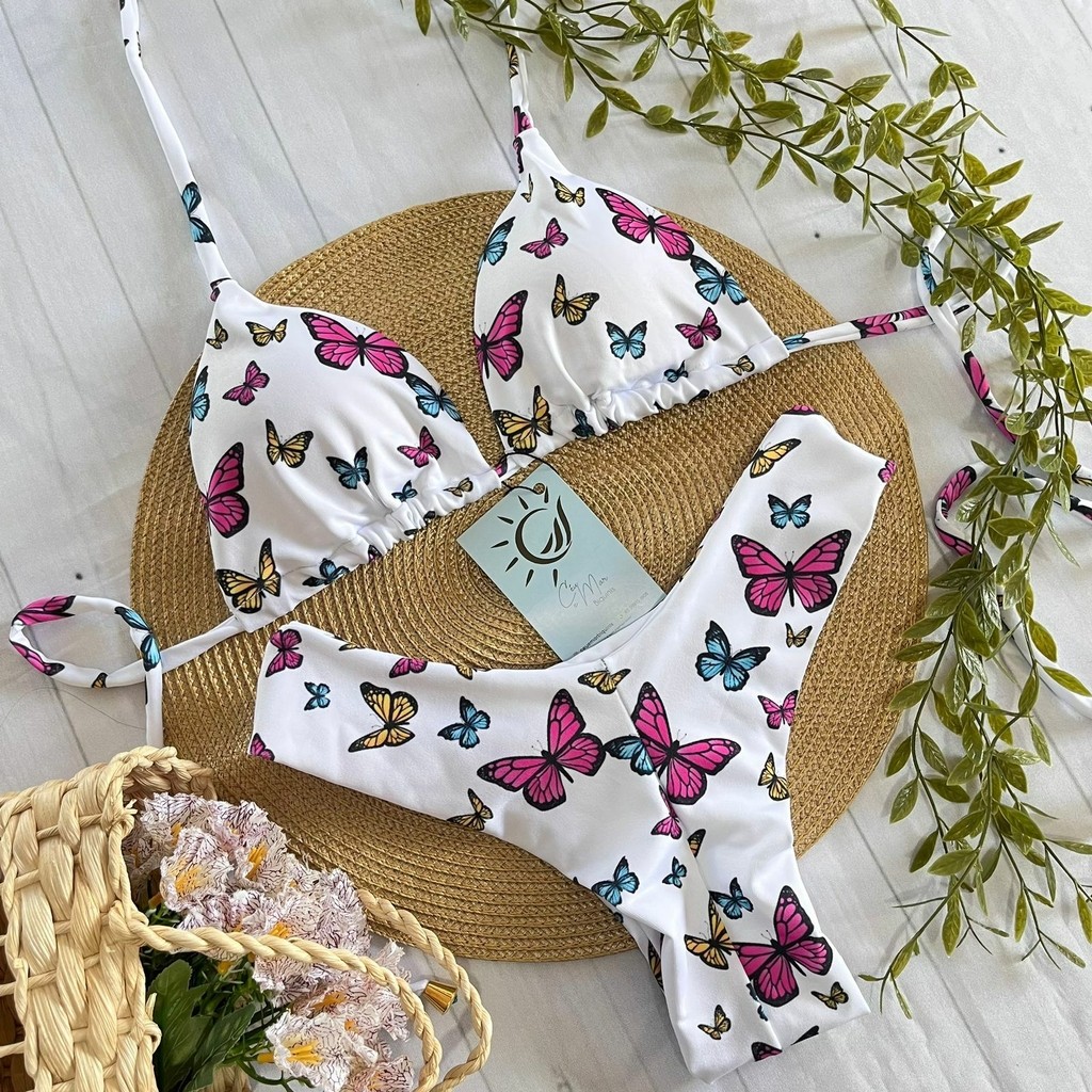 Biquíni Cortininha e Asa delta Borboleta Biquíni Cortininha e Asa delta Borboleta