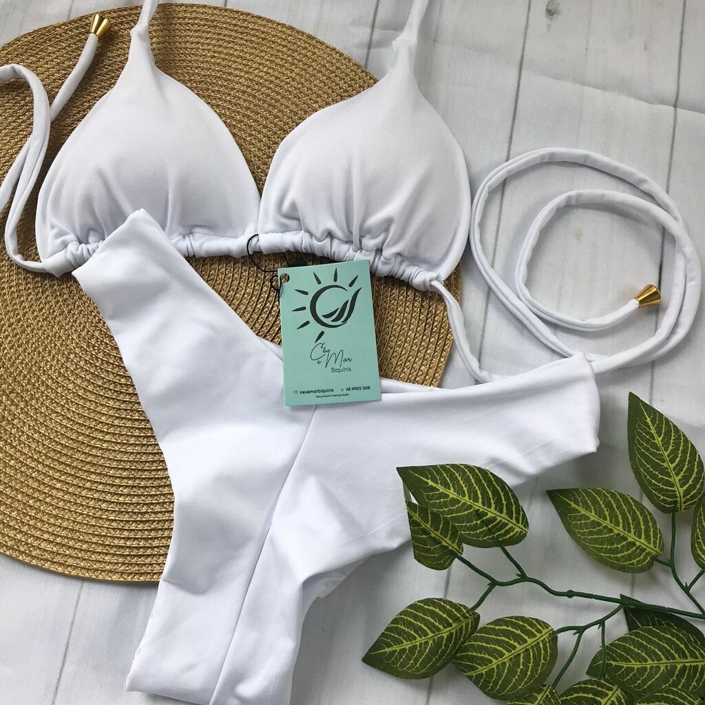 Biquíni Cortininha e Asa Delta Branco