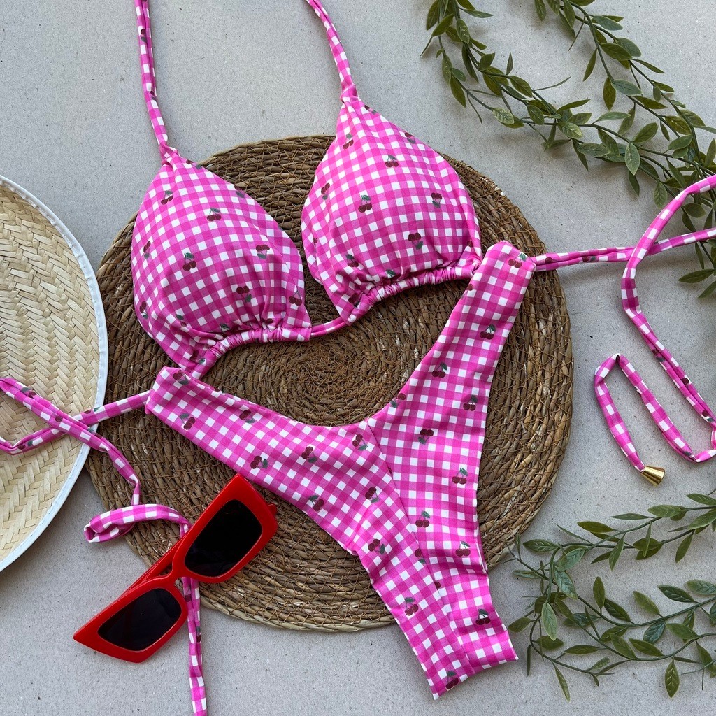 Biquíni Cortininha e Asa delta Cerejinha Biquíni Cortininha e Asa delta Cerejinha