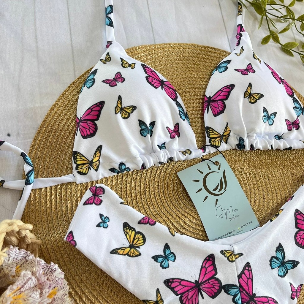 Biquíni Cortininha e Asa delta Borboleta Biquíni Cortininha e Asa delta Borboleta