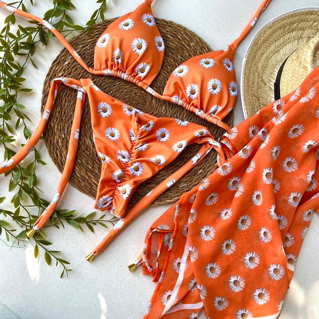 Biquíni Cortininha e Empina Bumbum Gratidão Laranja Biquíni Cortininha e Empina Bumbum Gratidão Laranja