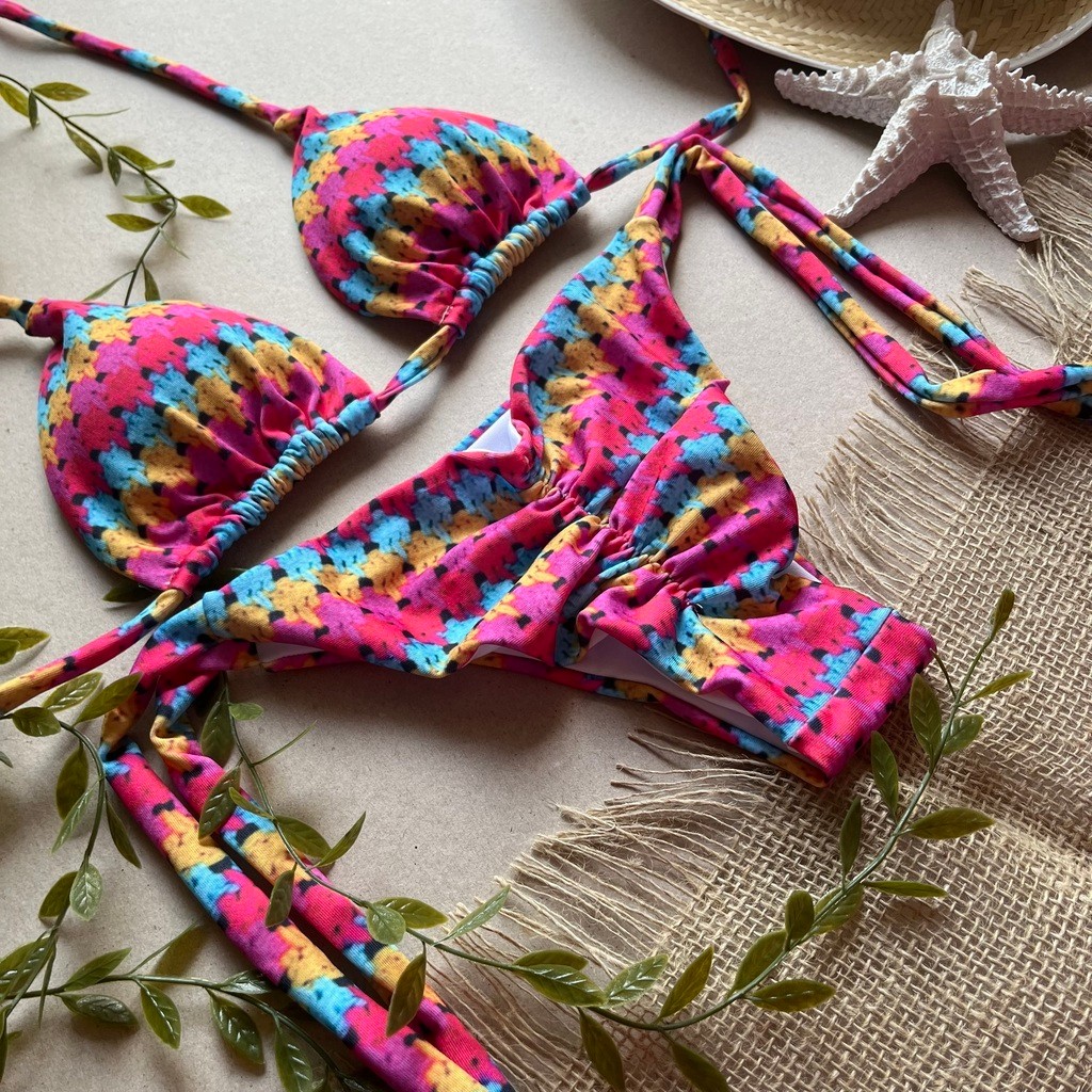 Biquíni Cortininha e Empina Bumbum Maragogi - Crochê