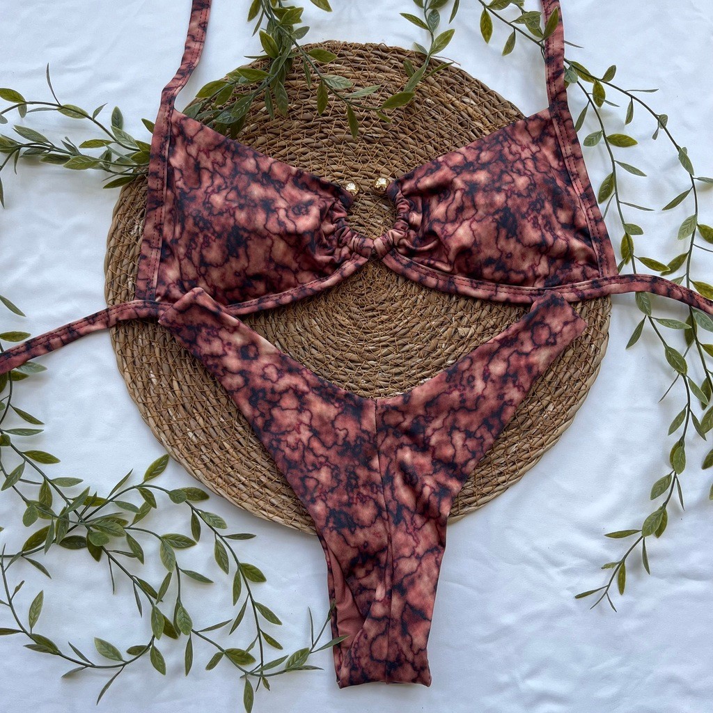 Biquíni Mármore Marrom Biquíni Mármore Marrom