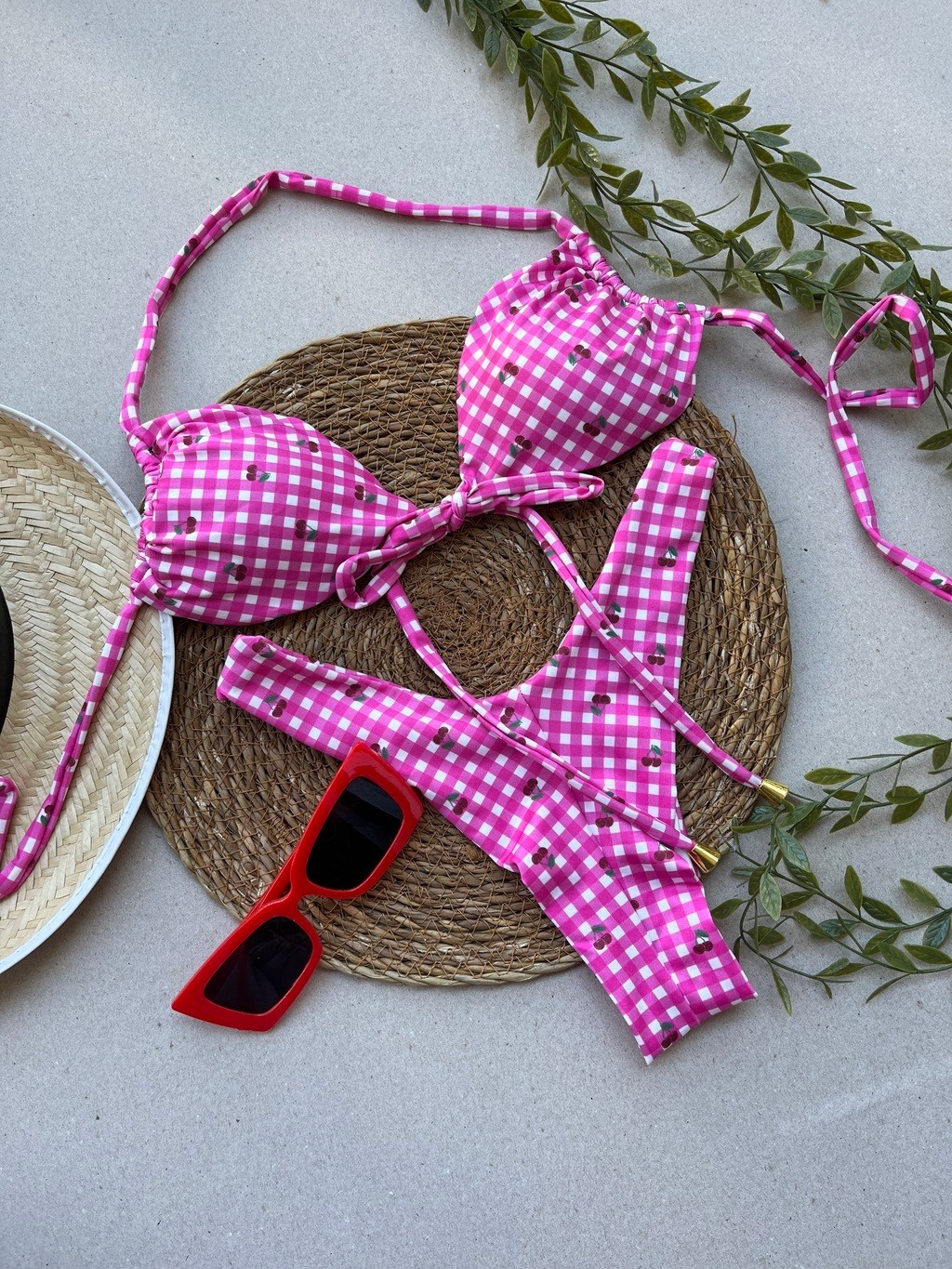 Biquíni Cortininha e Asa delta Cerejinha Biquíni Cortininha e Asa delta Cerejinha