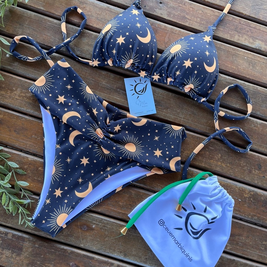 Biquíni Cortininha e Cós Largo Sol e Lua Biquíni Cortininha e Cós Largo Sol e Lua