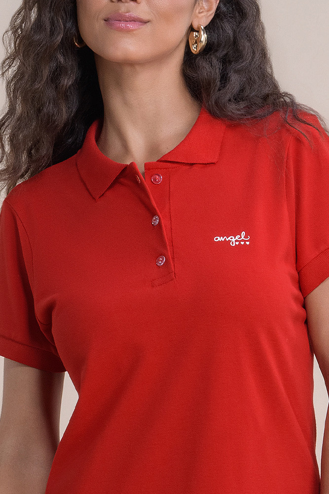 Vestido curto em malha piquet com gola polo ANGEL Loja Virtual
