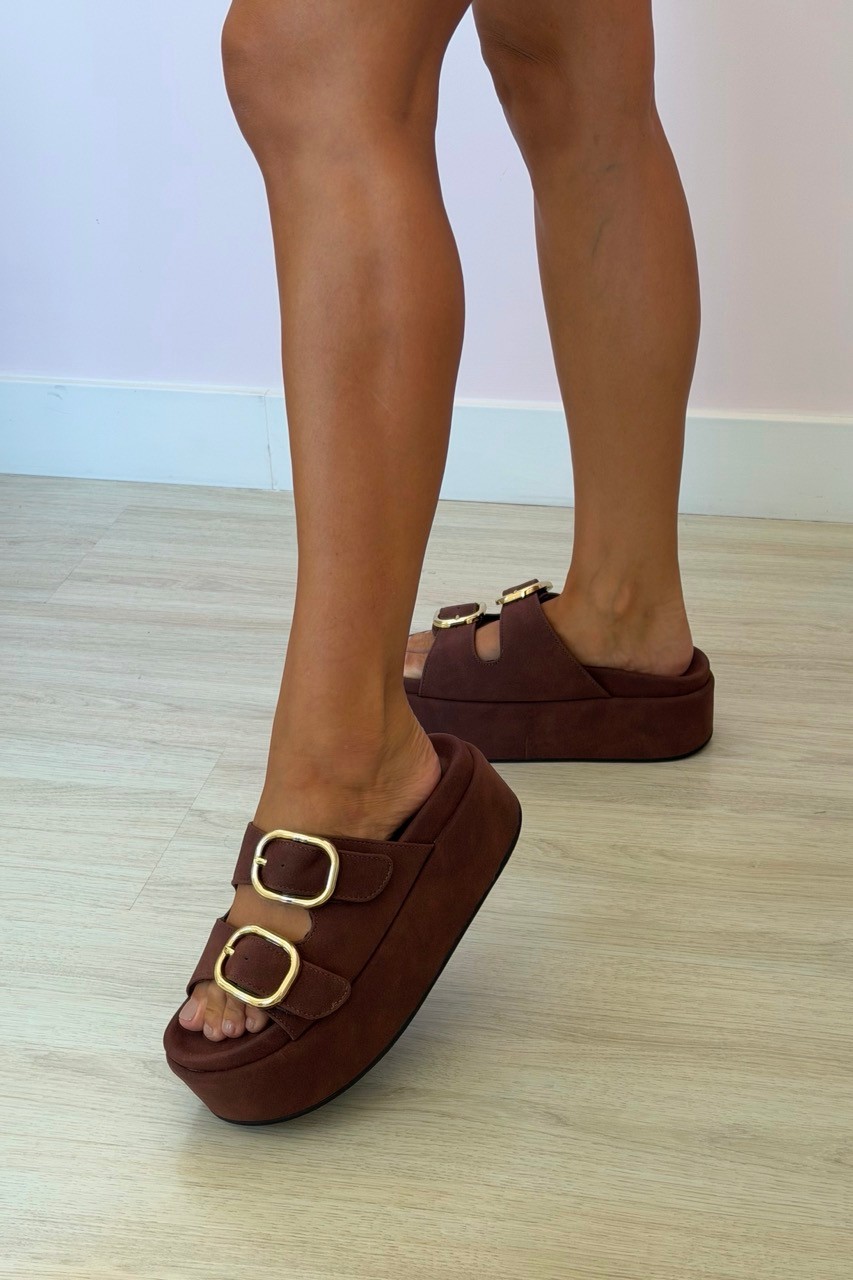 Papete Flatform Paola Marrom Papete Flatform Paola Marrom