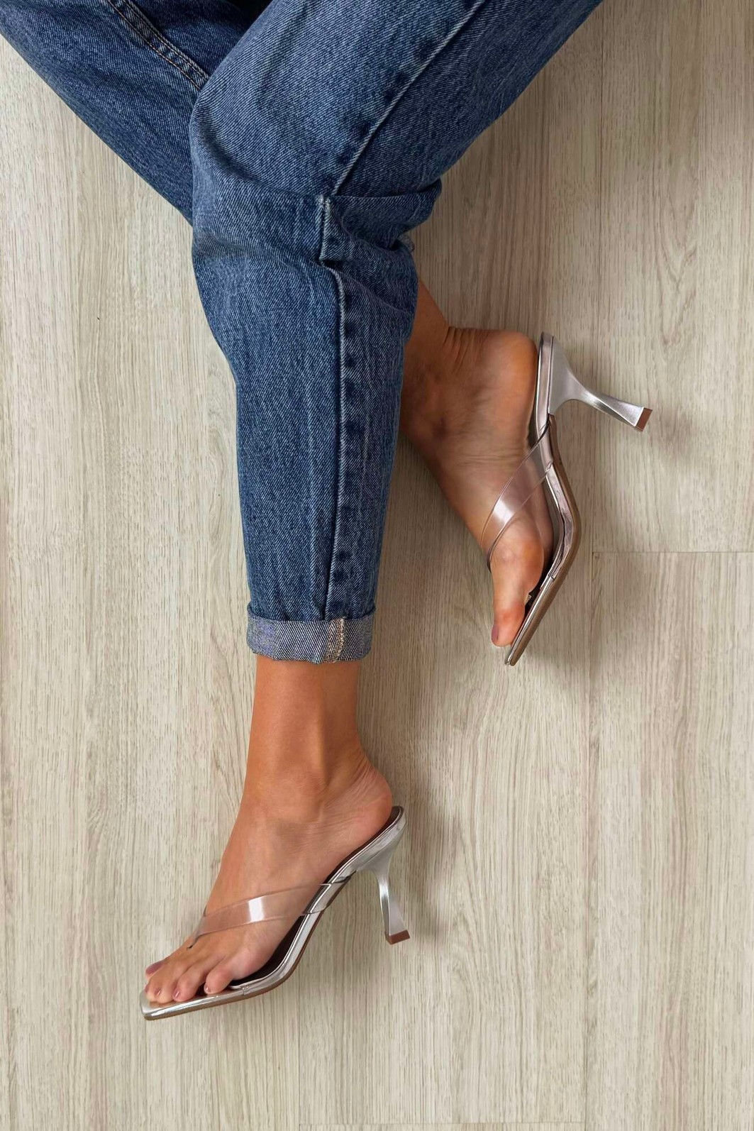 Tamanco Débora Vinil Silver