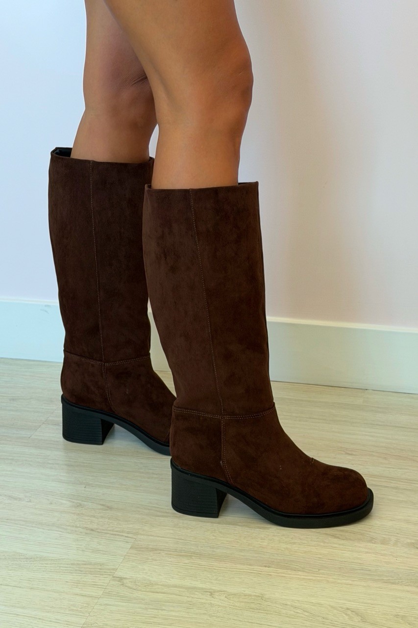 Bota Cano Alto Emily Café Bota Cano Alto Emily Café