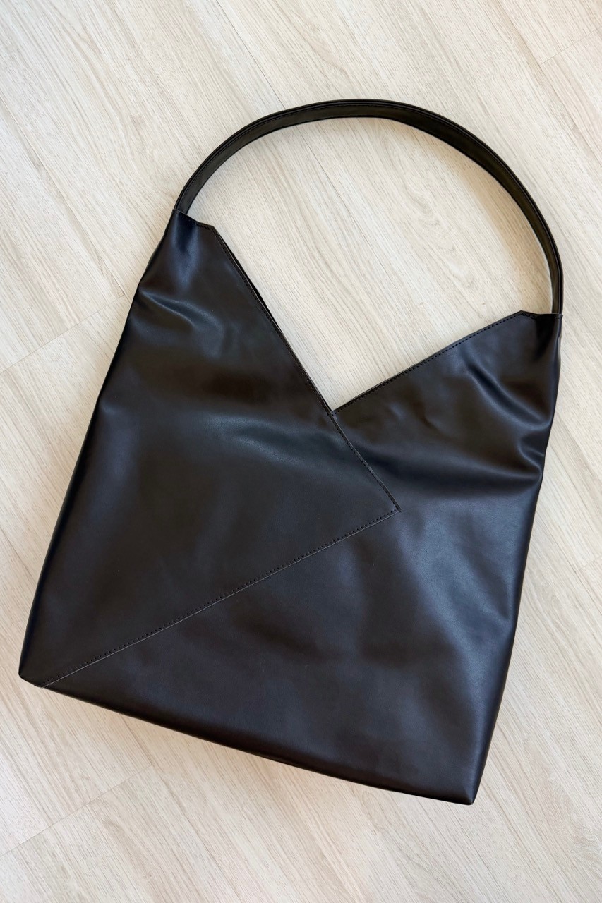 Bolsa Eva Preta Shopper Grande Minimalista