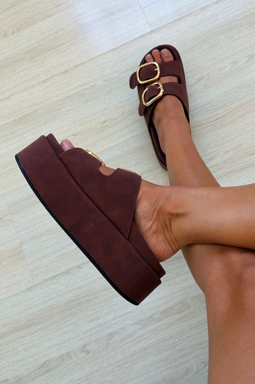 Papete Flatform Paola Marrom Papete Flatform Paola Marrom