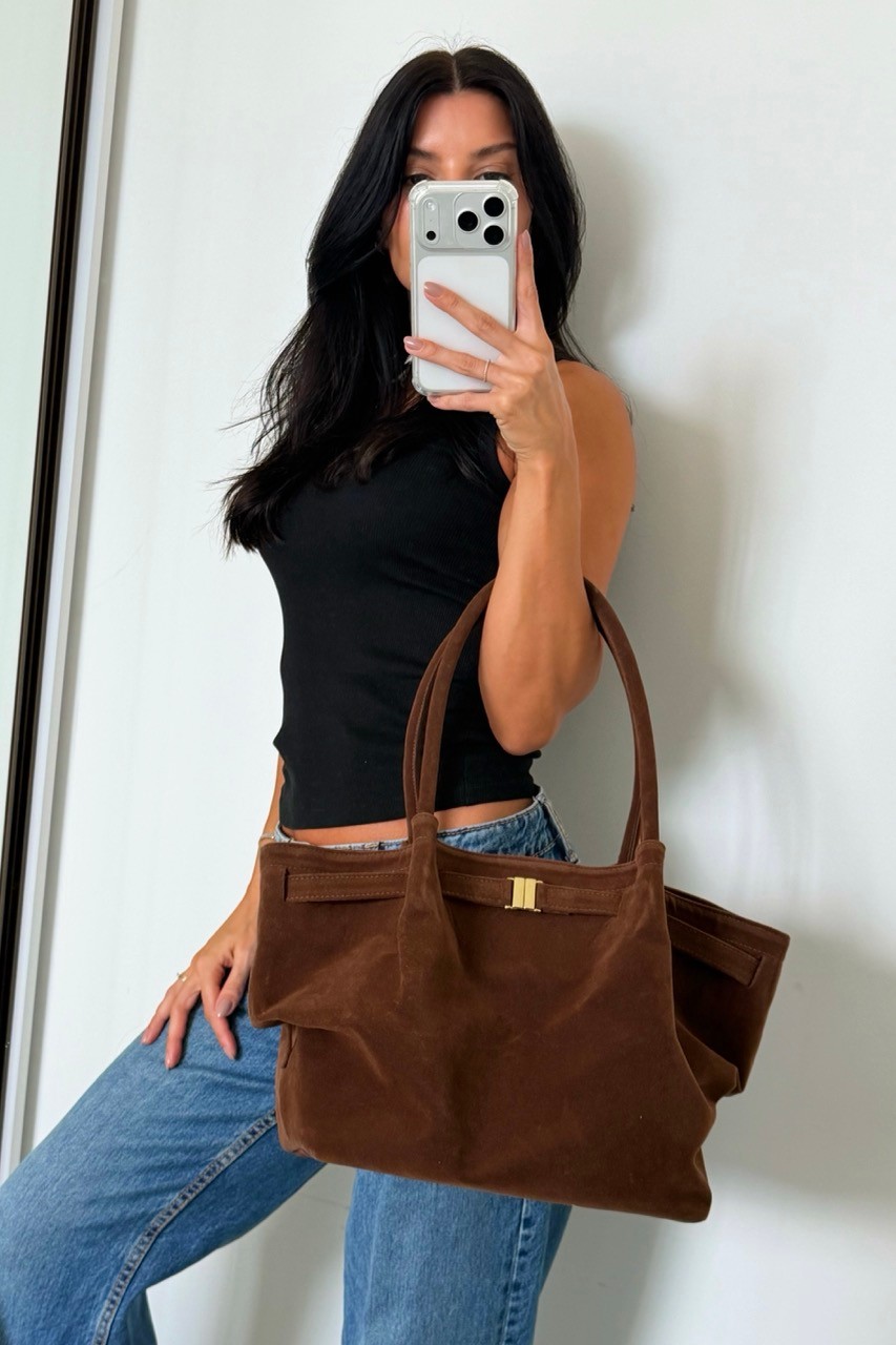 Bolsa Zoe Chocolate Tote Feminina Grande Bolsa Zoe Chocolate Tote Feminina Grande