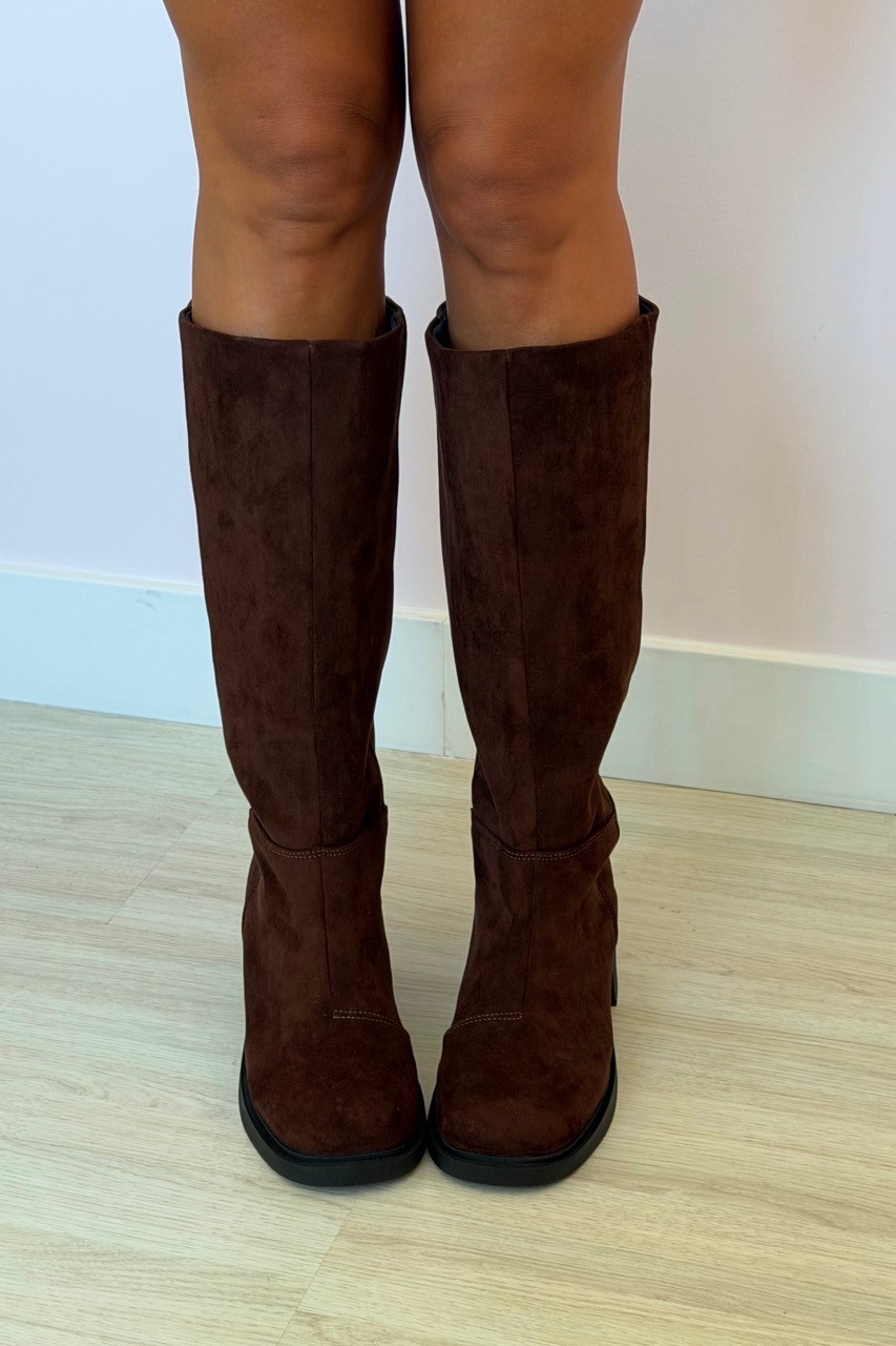 Bota Cano Alto Emily Café Bota Cano Alto Emily Café