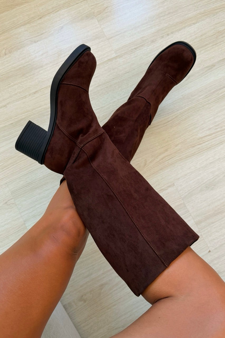 Bota Cano Alto Emily Café Bota Cano Alto Emily Café