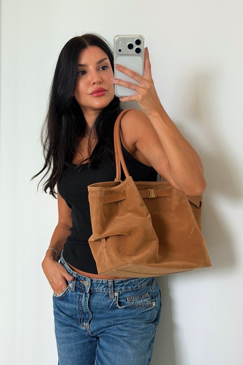 Bolsa Zoe Capuccino Tote Feminina Grande Bolsa Zoe Capuccino Tote Feminina Grande