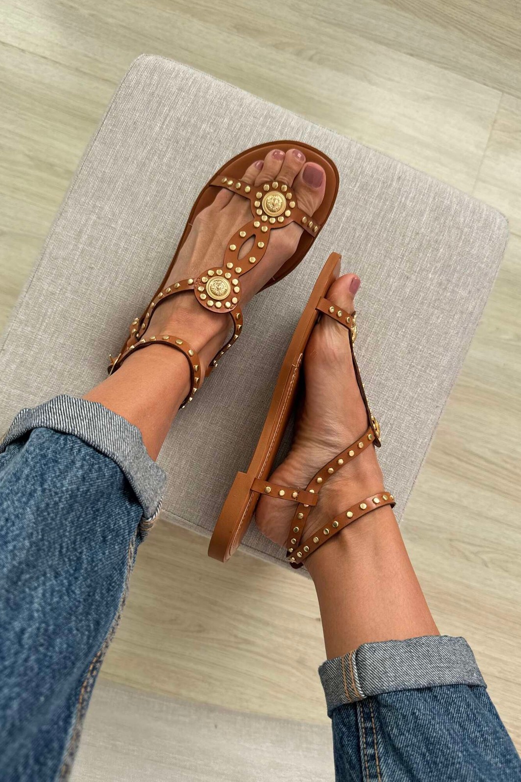 Sandália Samara Camel Sandália Samara Camel