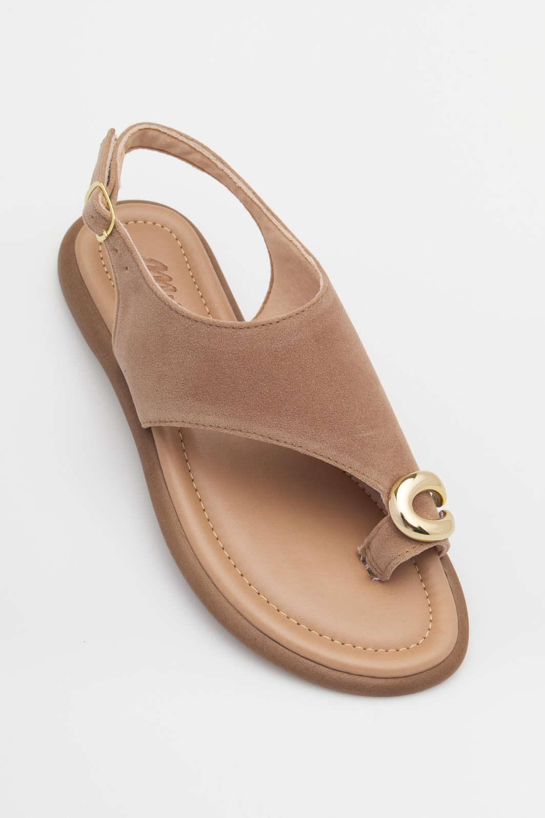 Sandália Pâmela Areia com Detalhe Dourado | Mist Sandália Pâmela Areia com Detalhe Dourado | Mist