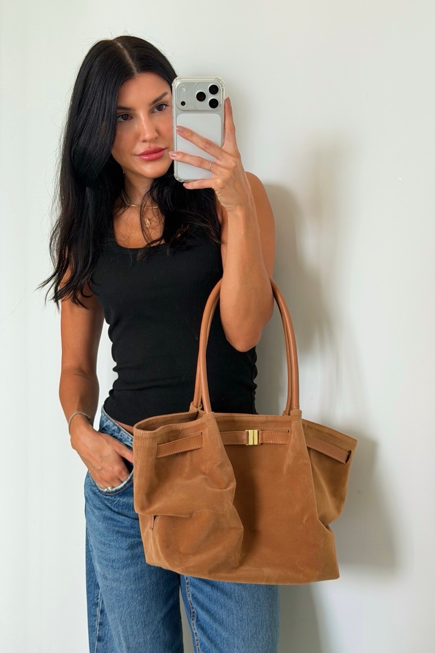 Bolsa Zoe Capuccino Tote Feminina Grande Bolsa Zoe Capuccino Tote Feminina Grande