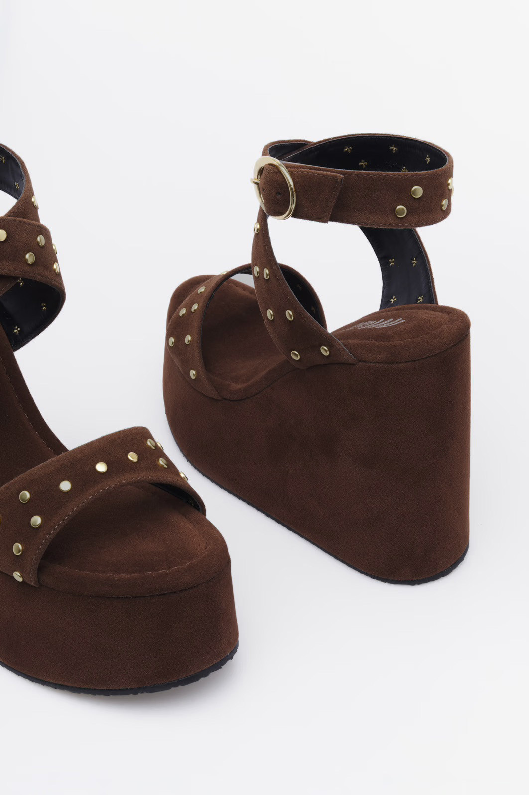 Sandália Amalfi Marrom Plataforma Anabela