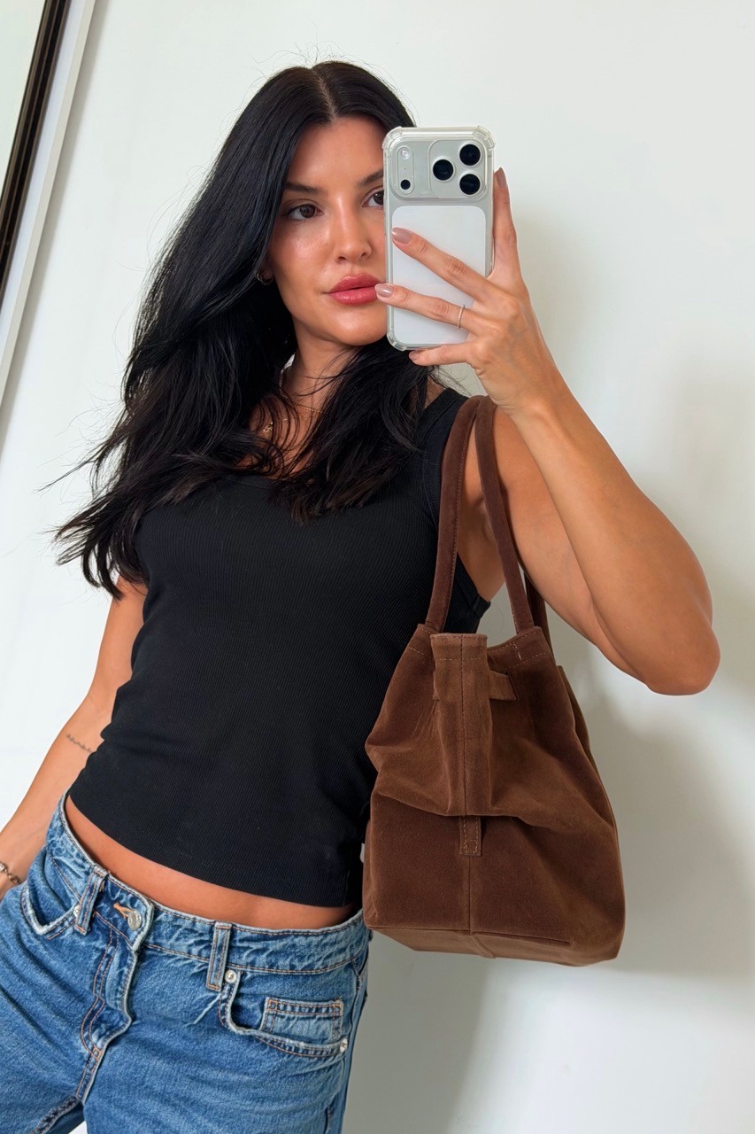 Bolsa Zoe Chocolate Tote Feminina Grande Bolsa Zoe Chocolate Tote Feminina Grande