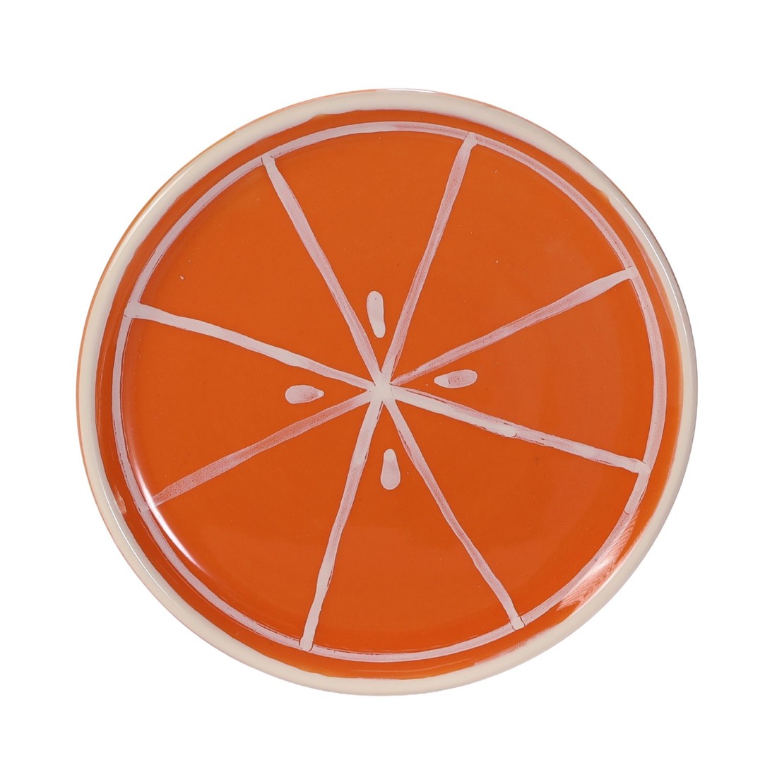 Prato de Sobremesa Laranja - 23 cm Prato de Sobremesa Laranja - 23 cm