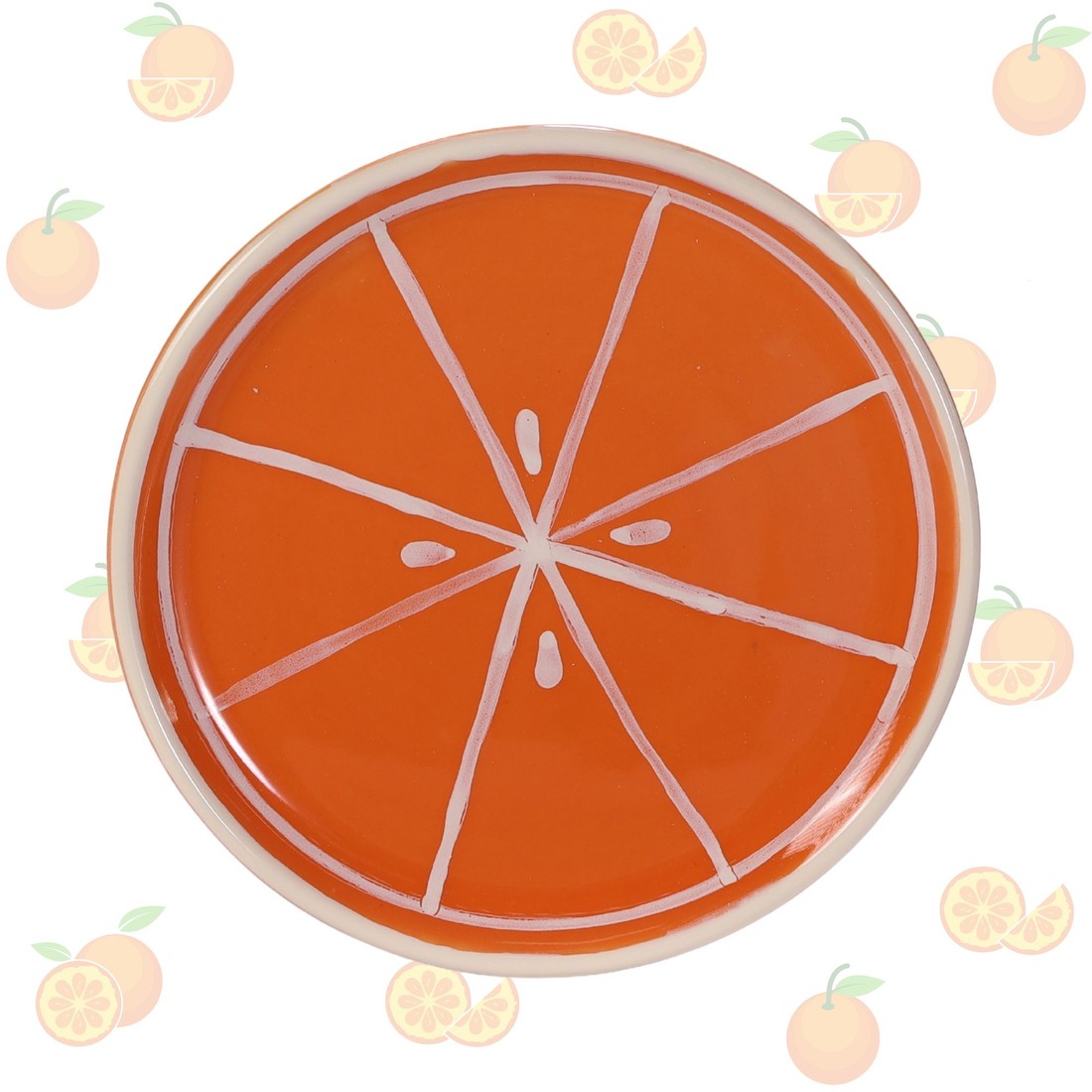 Prato de Sobremesa Laranja - 23 cm Prato de Sobremesa Laranja - 23 cm