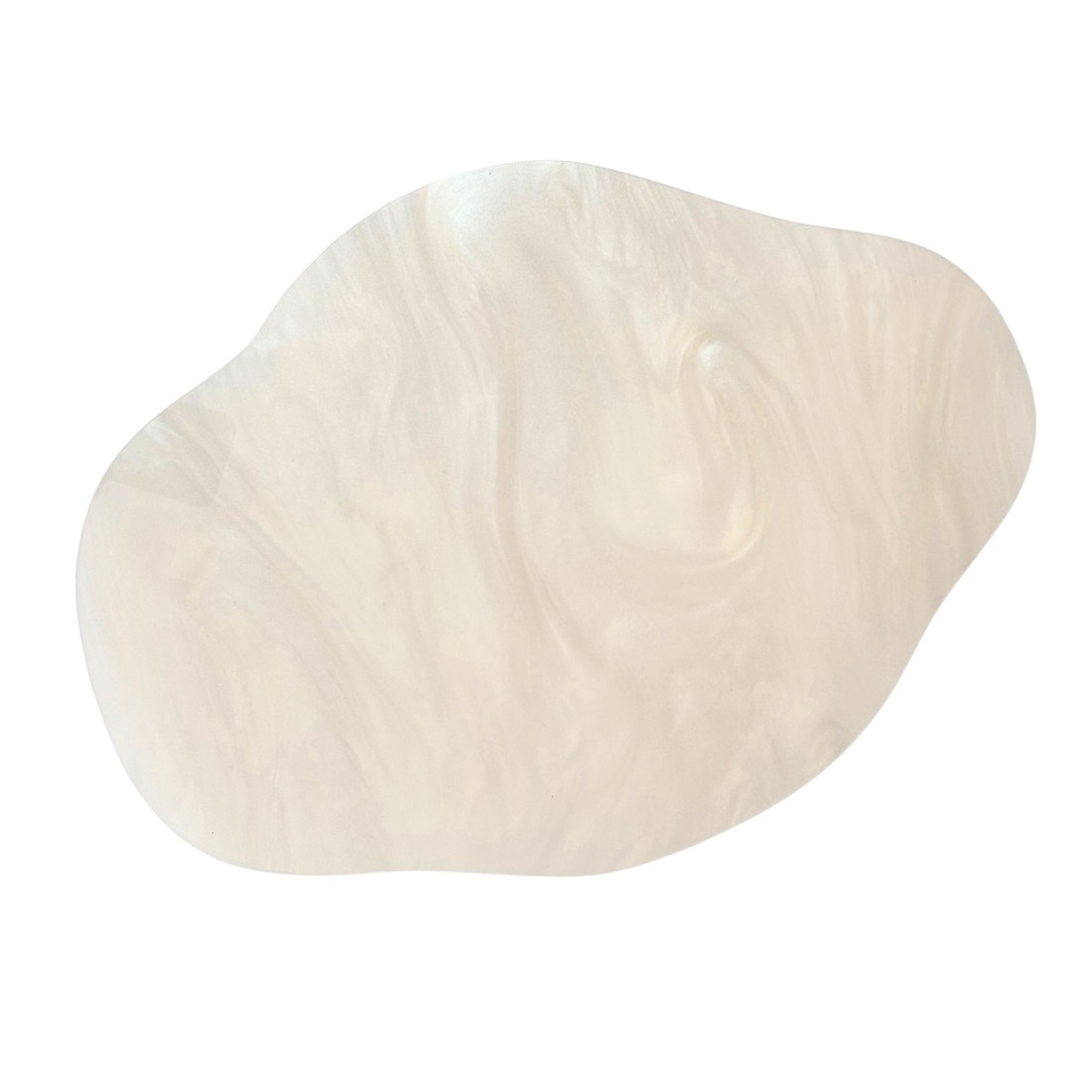 Bandeja Orgânica em Acrílico Pérola Bandeja Orgânica em Acrílico Pérola