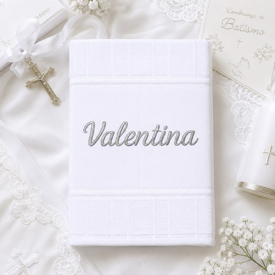Toalha de Lavabo Personalizada Döhler Branco Toalha de Lavabo Personalizada Döhler Branco