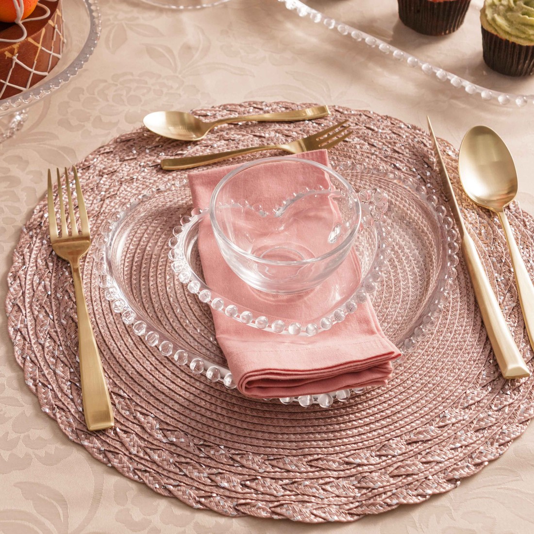 Prato de Cristal Sobremesa Coração Pearl - 20 cm