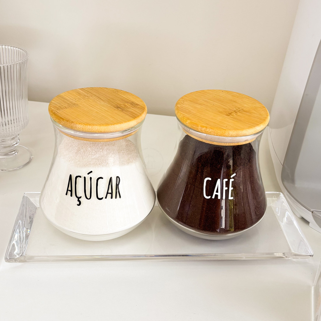 Porta Mantimento c/ Tampa de Bambu 700 ml