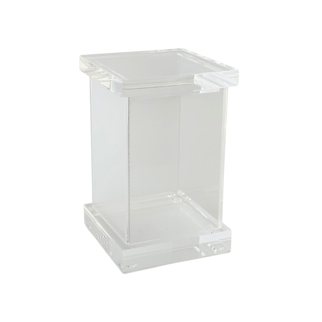 Porta Algodão em Acrílico Transparente Porta Algodão em Acrílico Transparente