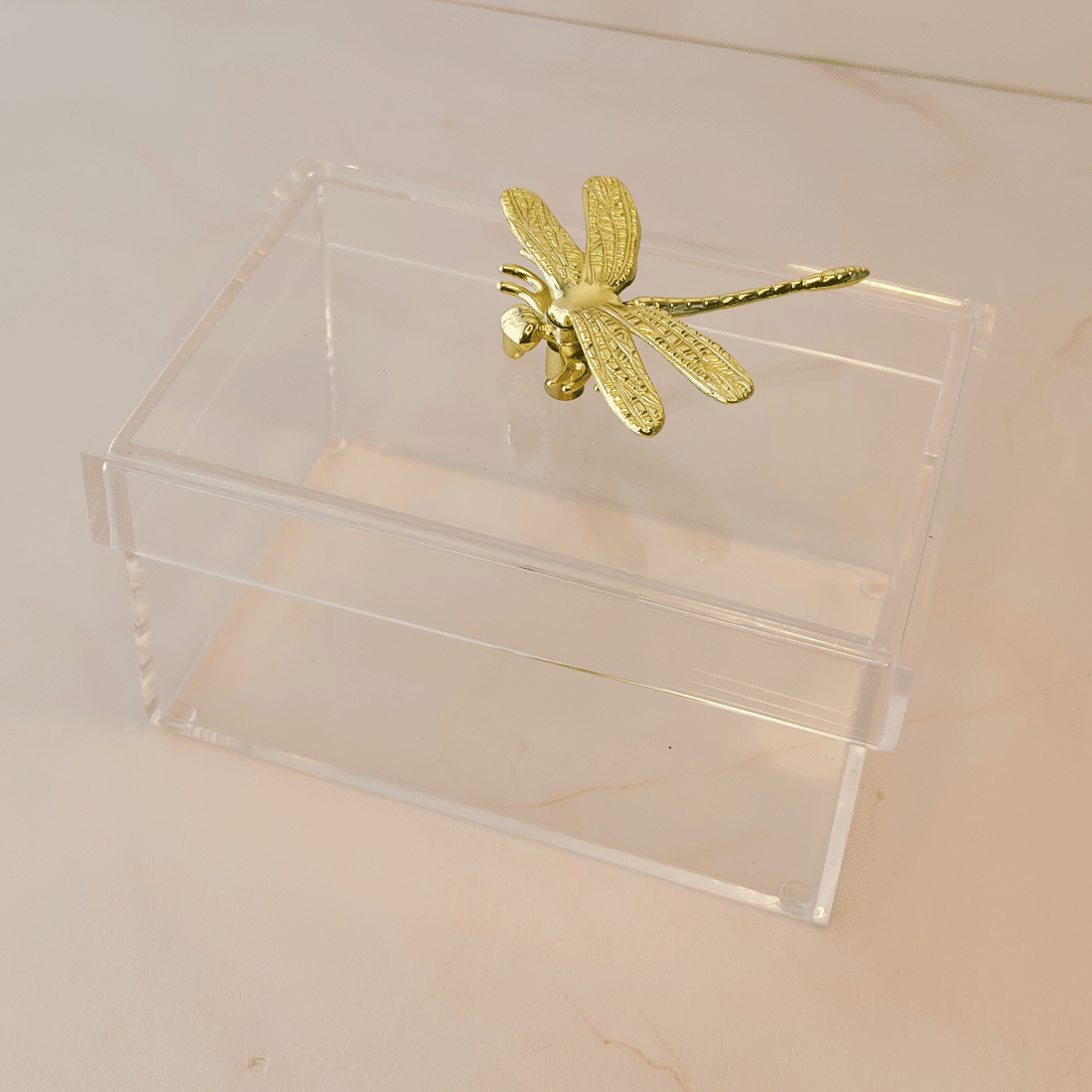 Caixa de Acrílico c/ Tampa Libelula Caixa de Acrílico c/ Tampa Libelula