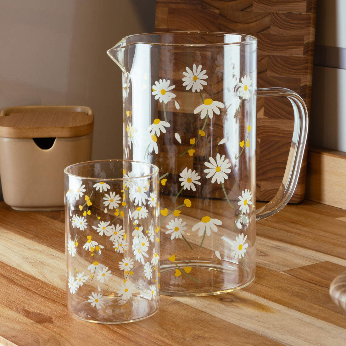 Jarra Borossilicato Flor Margarida - 1,2 L