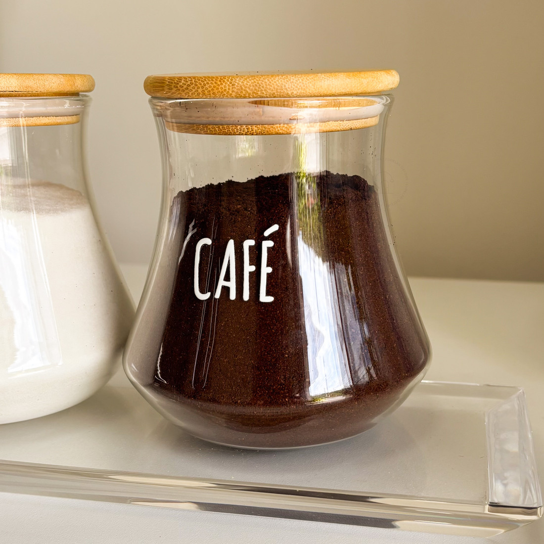 Porta Mantimento c/ Tampa de Bambu 700 ml