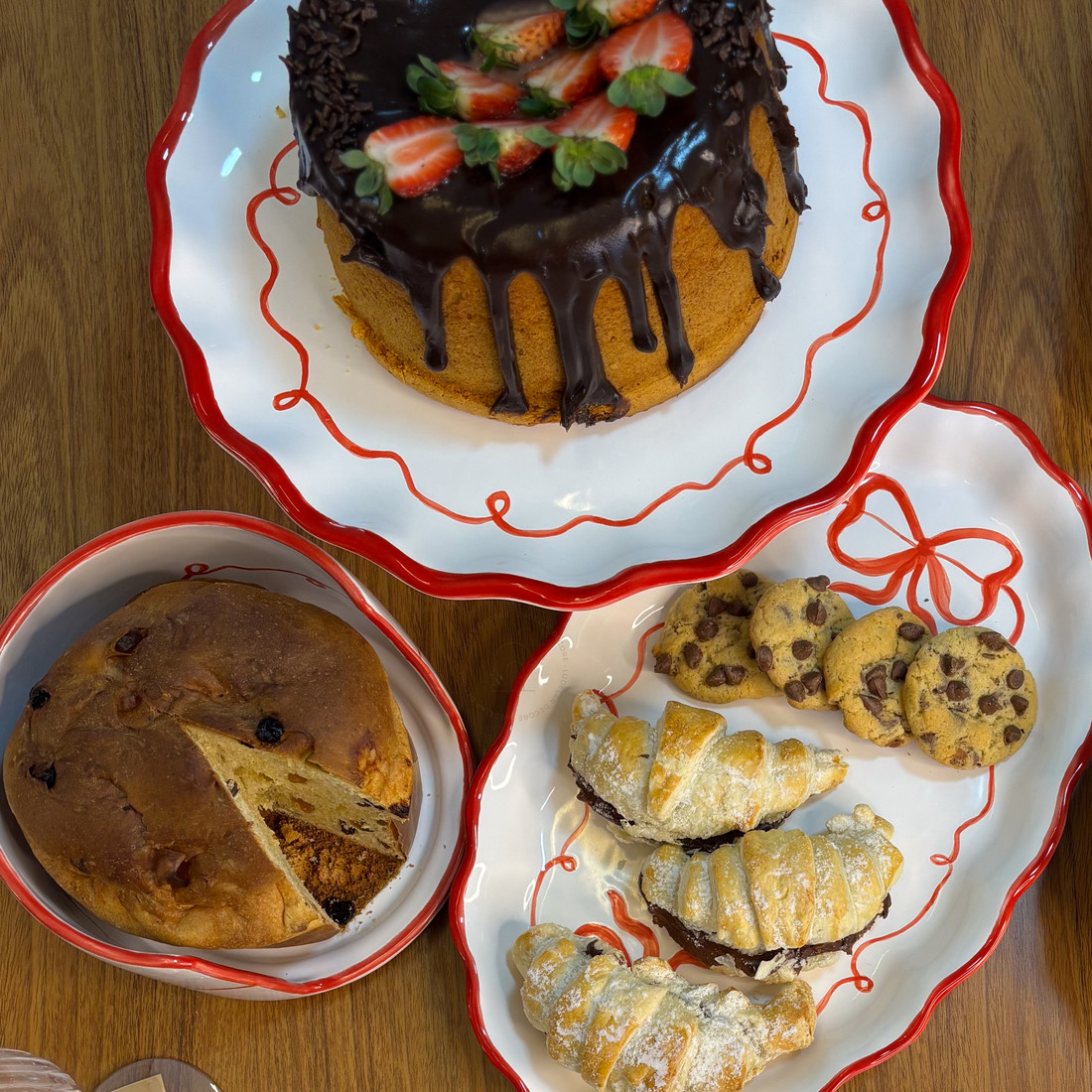 Porta Panetone Ruban Rouge - 17 cm