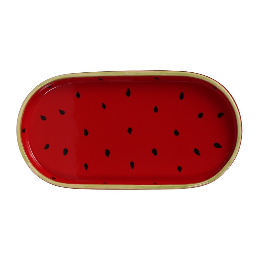 Bandeja Oval Melancia - 25,5 cm Bandeja Oval Melancia - 25,5 cm