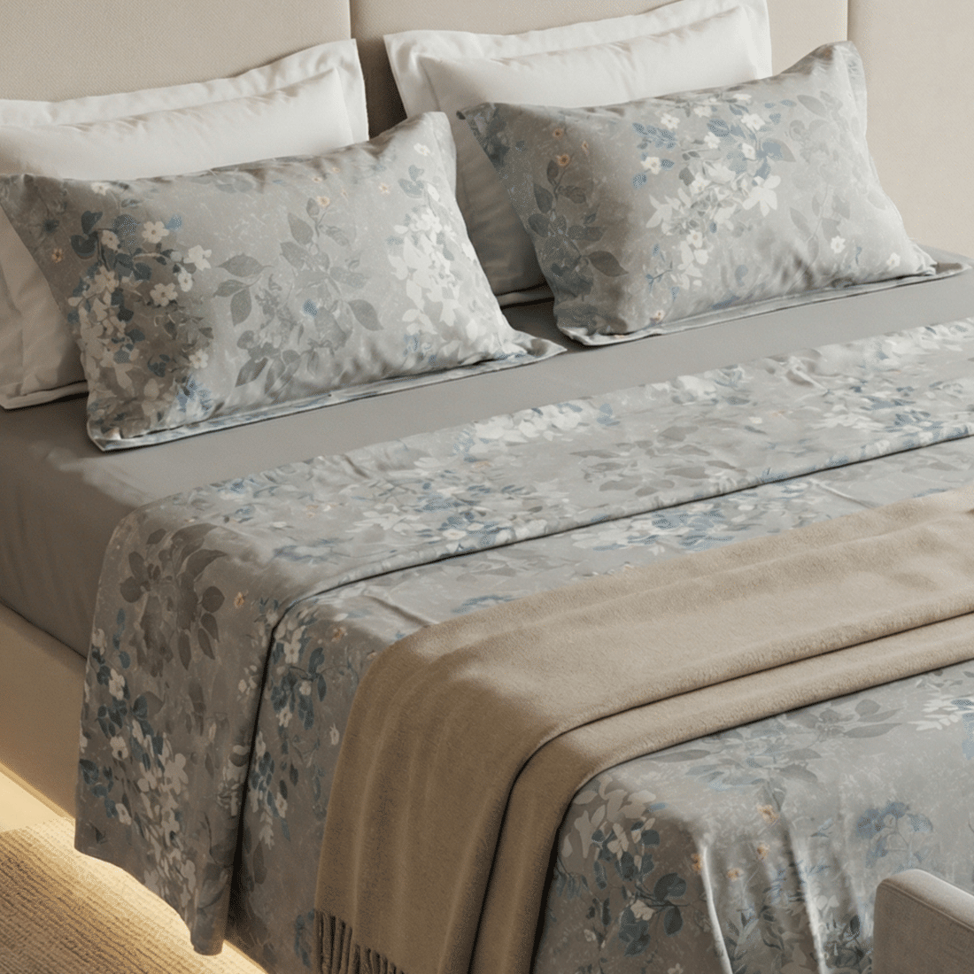 Jogo de Cama 4 Peças Percal 200fios 100% Algodão Queen Estampado Elvor