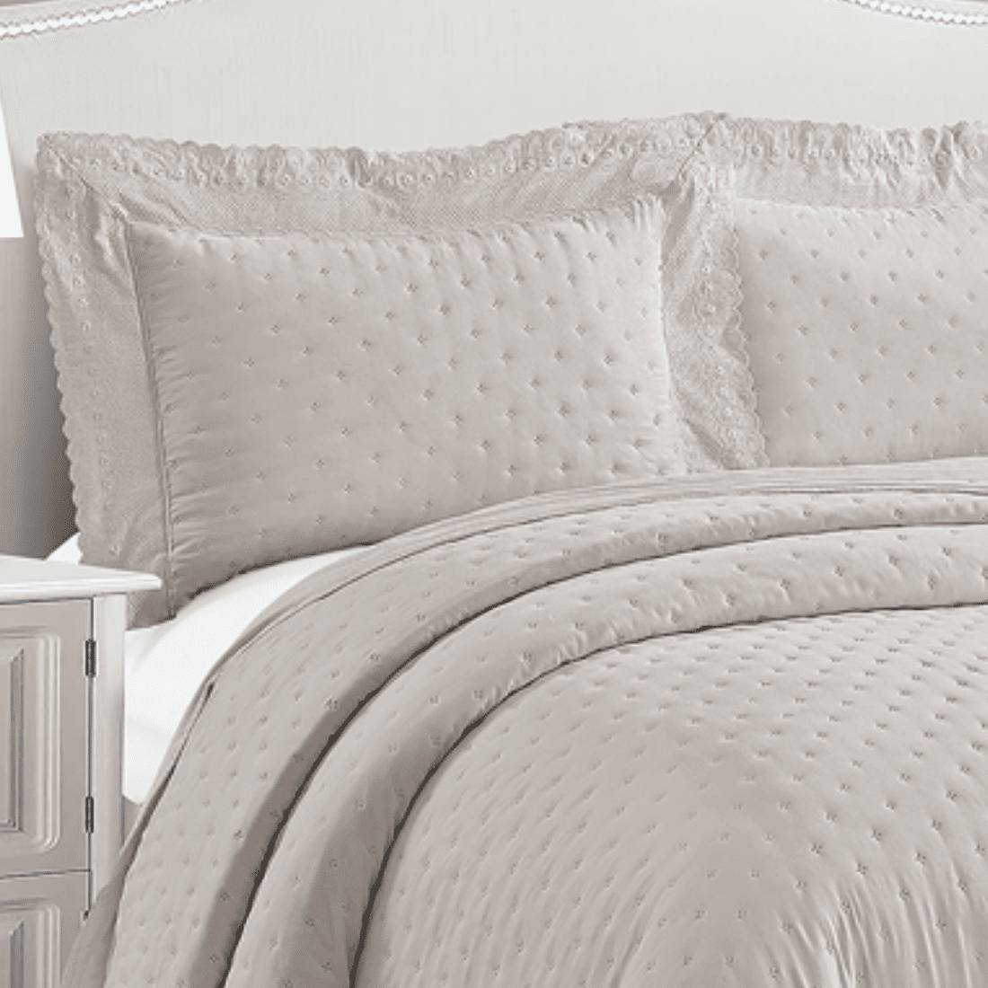 Kit Cobreleito Bordado Queen Grizzy