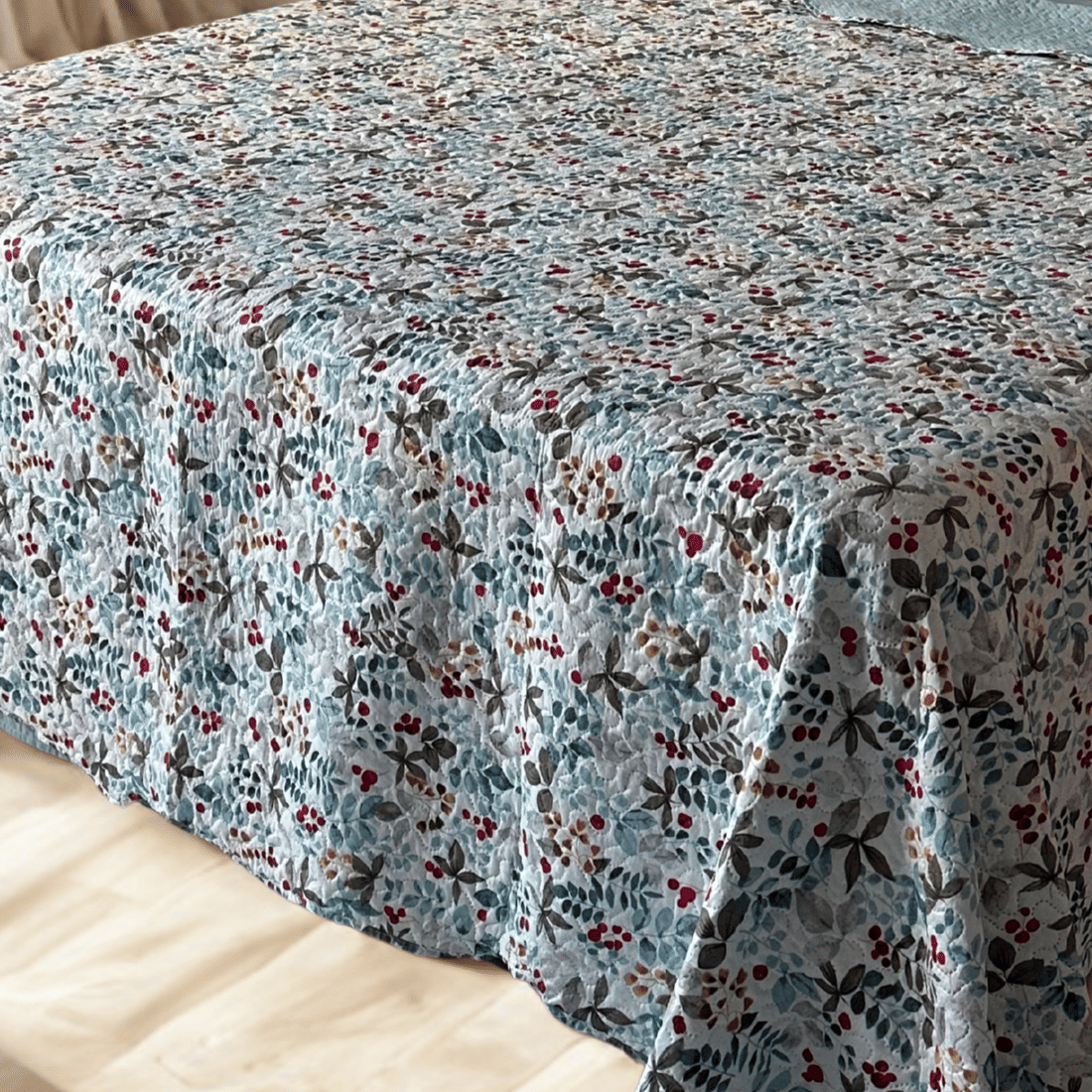 Kit Colcha Boutis Casal Cora