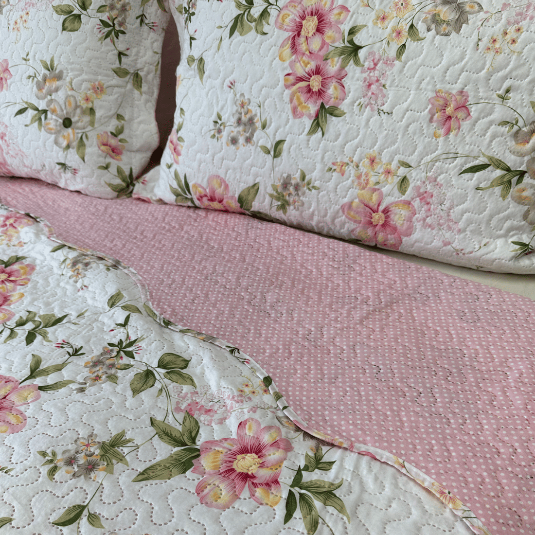 Kit Colcha Boutis King Primavera Kit Colcha Boutis King Primavera